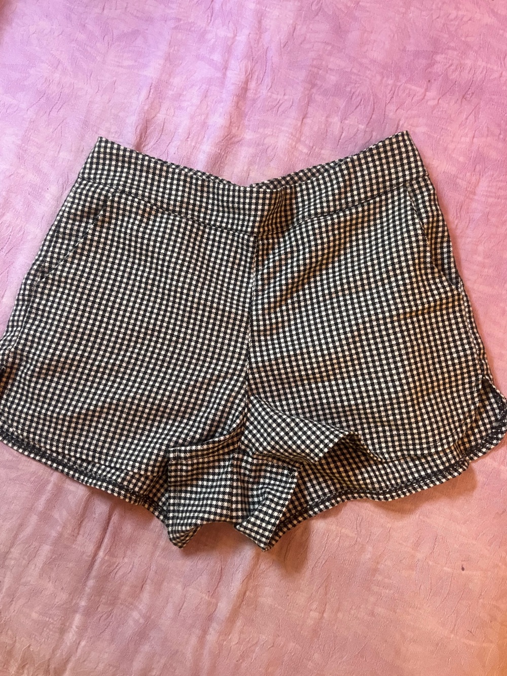 Black & White Brandy Melville Gingham Women's Shorts